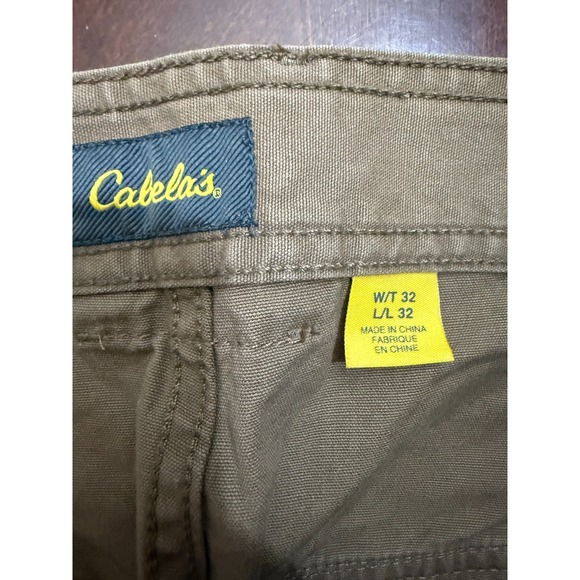 Cabela's Men's Cargo Pants Khaki 100% Cotton Outdoor Hiking Workwear W32 L32 - Picture 7 of 8